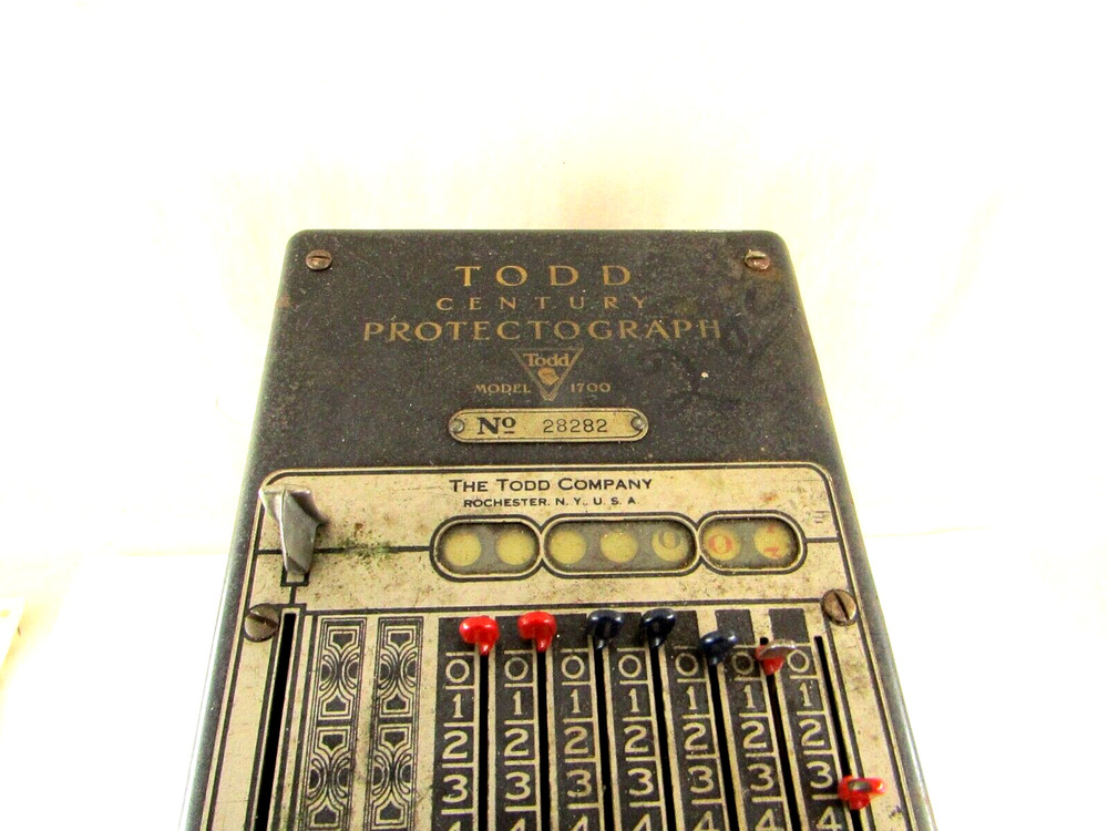 Antique Check Protectograph Machine