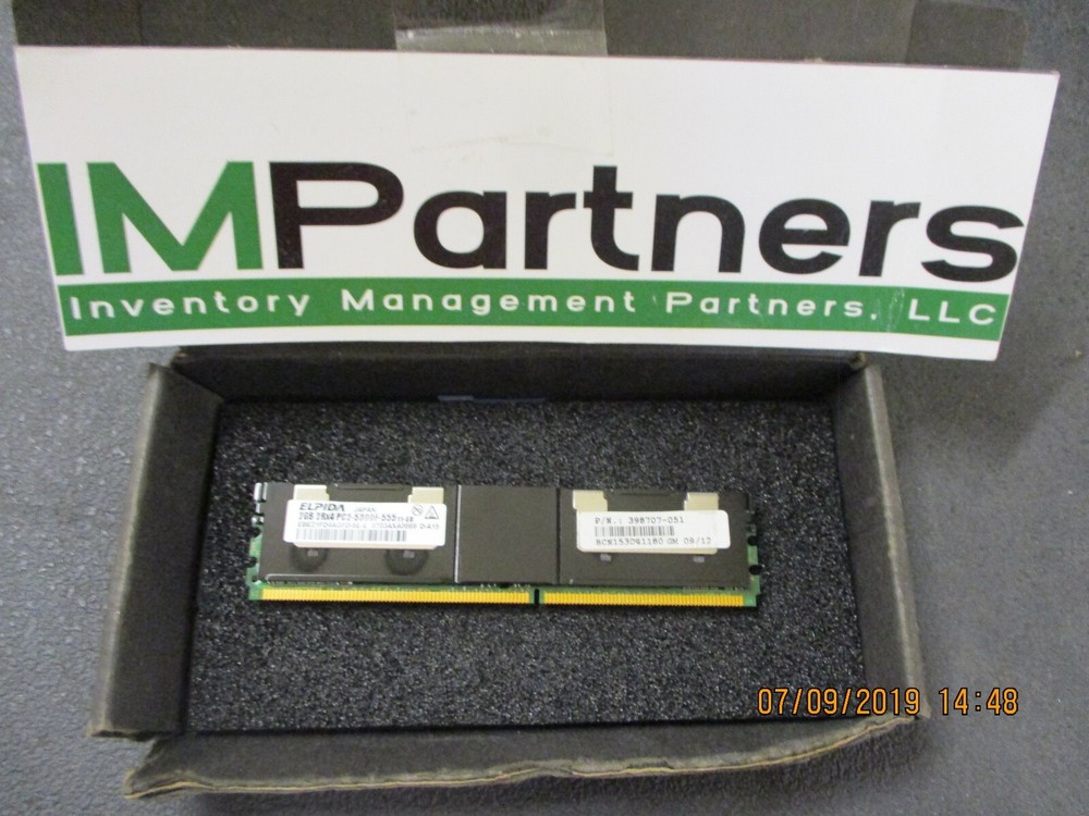 ELPIDA - EBE21FD4AGFD-6E-E -2GB 2RX4 PC2-5300F FULLY BUFFERED ECC DDR2 Memory