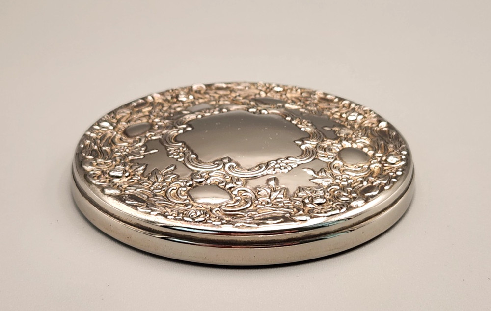 International Silver Hand Mirror Silverplate 3.5"