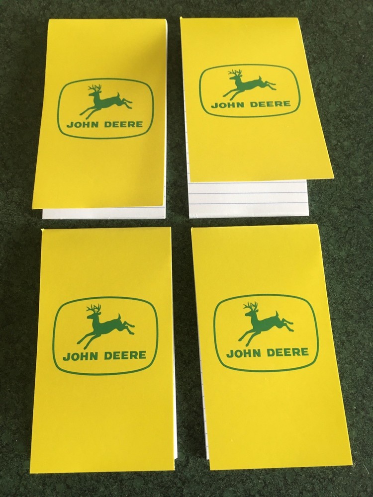 John Deere Pocket Notebook 4 Pack Old Style JD Logo Four Note Pads