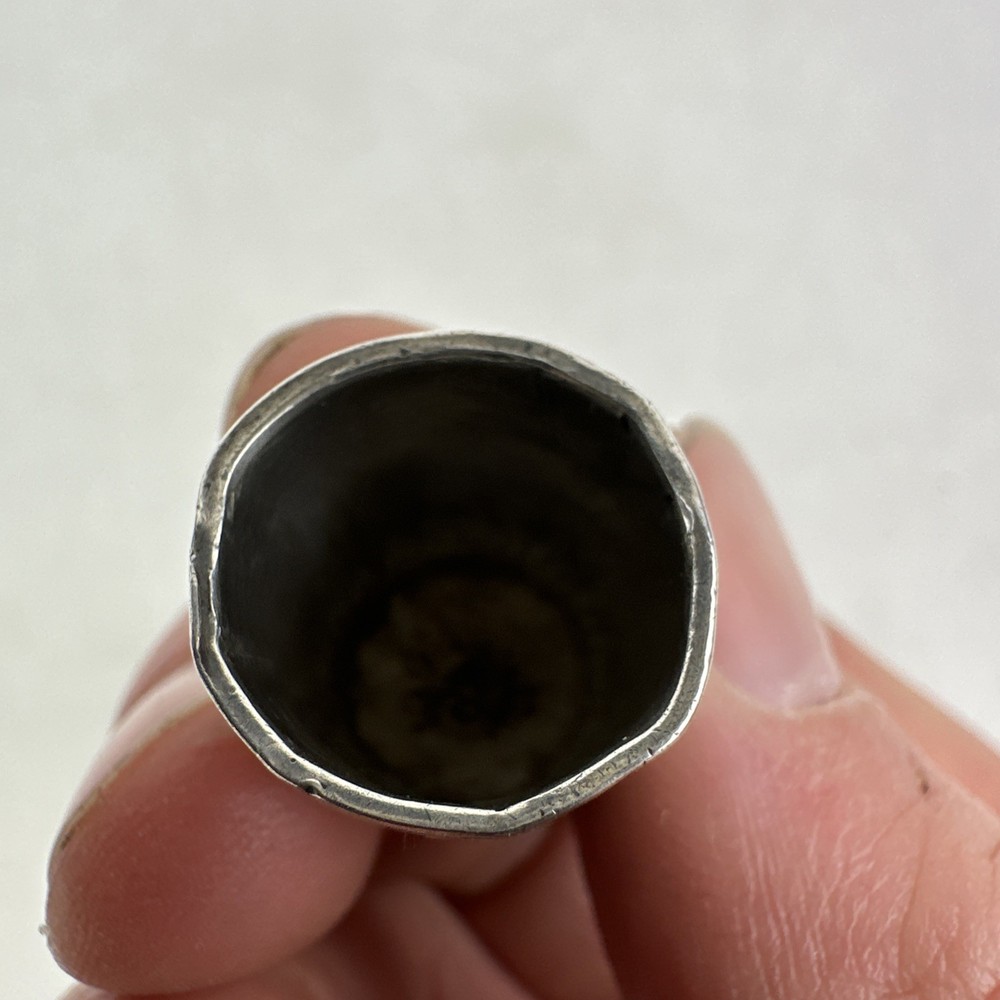 Vintage Birmingham Solid Silver 1887 Dated Thimble 2.2cm x 1.7cm 4.6g
