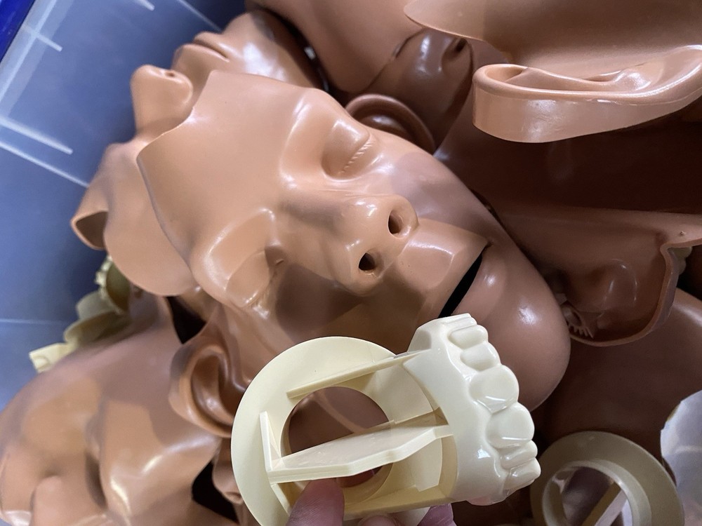 Ambu Man CPR Manikin Face Pieces With Teeth EUC