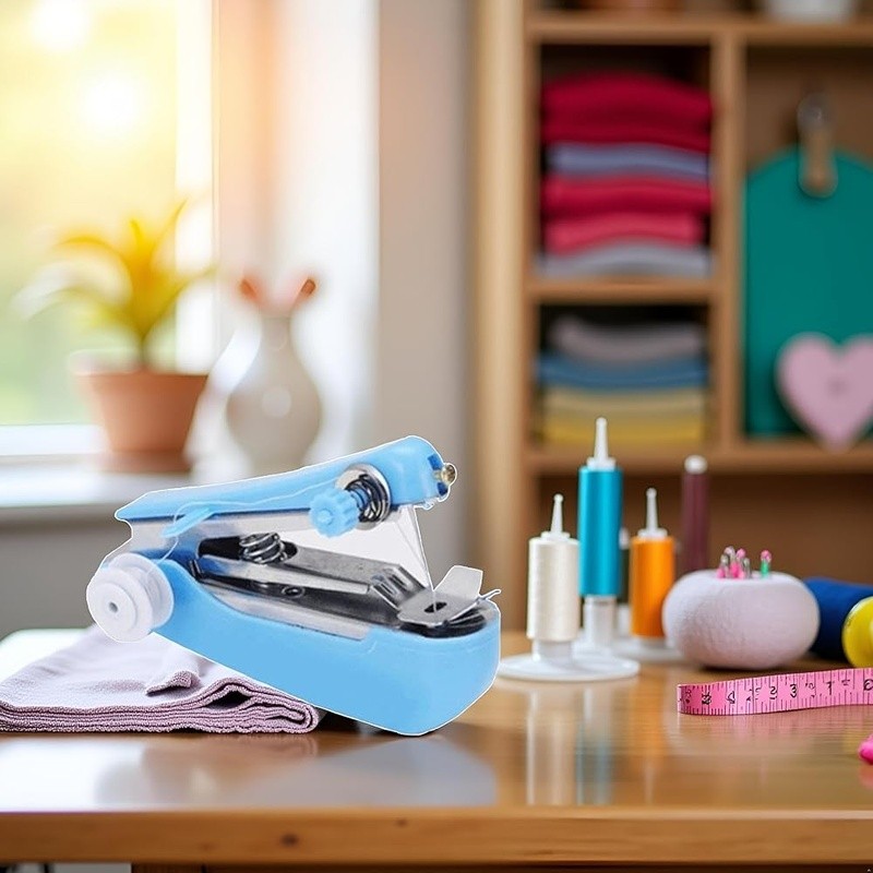 Handheld Mini Sewing Machine Portable Manual Stitching Tool Small Projects New