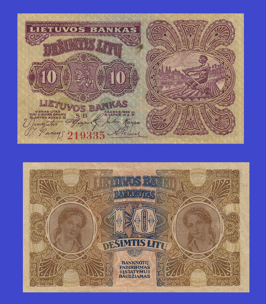 lithuania 10 litas 1922 / - Copy