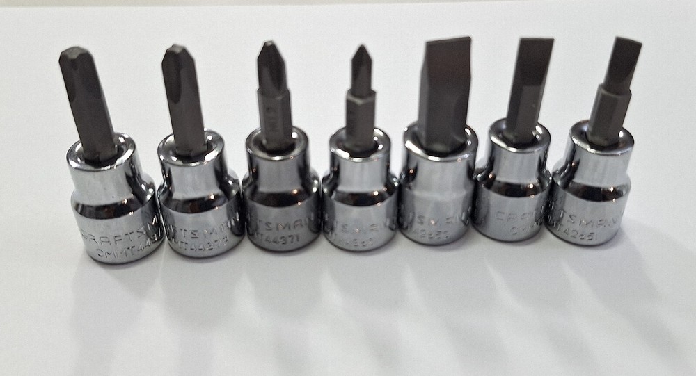 Craftsman 7pc. Screwdriver Set 3/8" Drive Phillips & Flat Point Bit Socket Set
