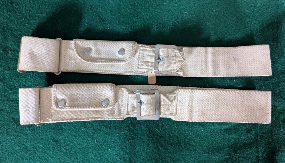 WW2 era RCN White Belts X 2