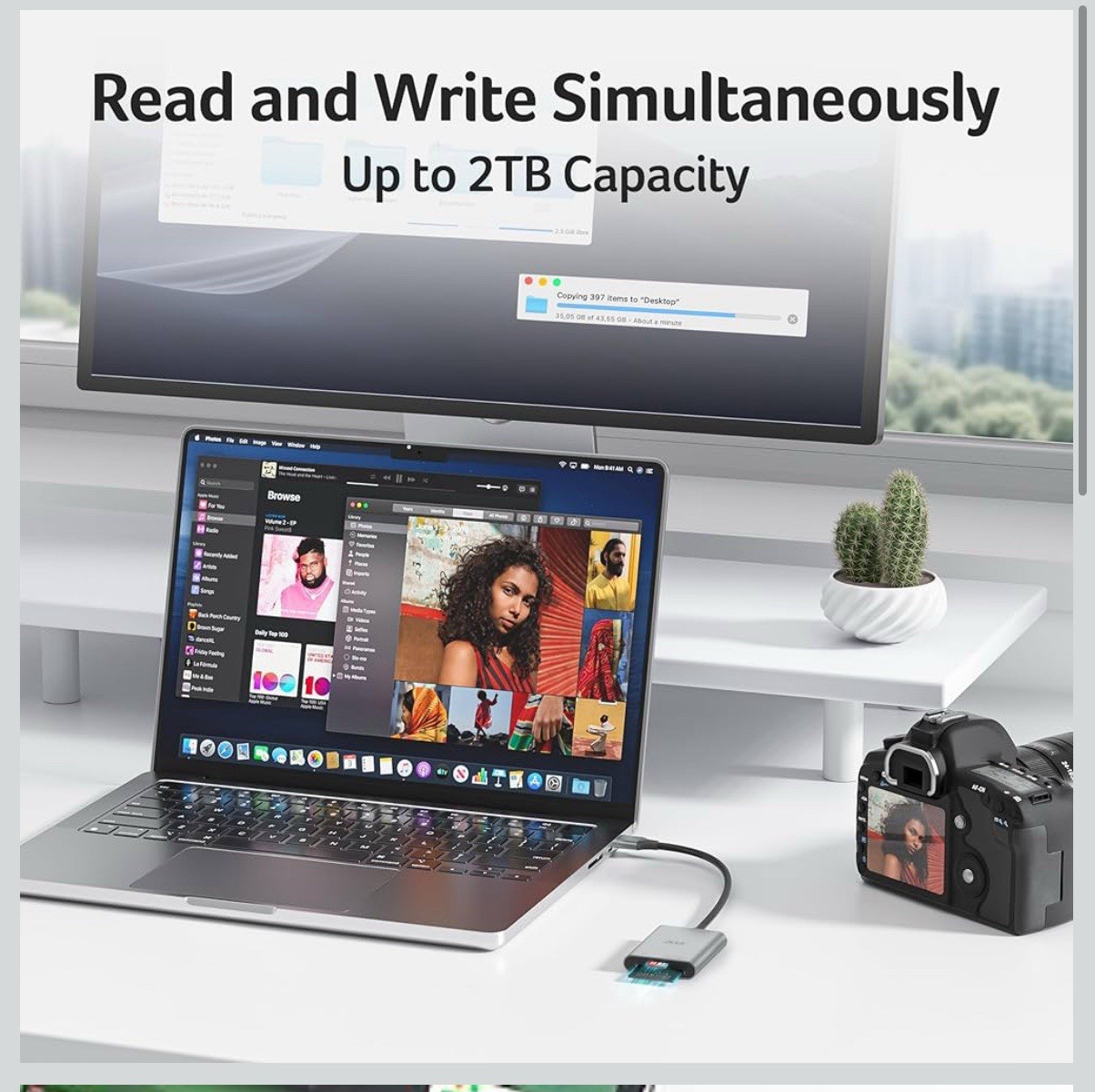 Acer USB A 3.0 to Micro Memory Card Reader, Aluminum Dual Slot SD to USB