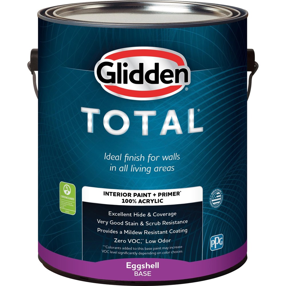Glidden Total 1 gal. Keepsakes/Blue Eggshell Interior Paint & Primer