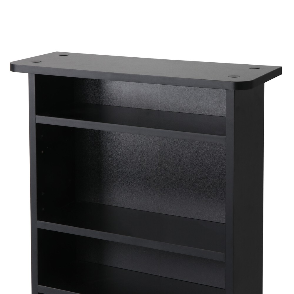 DVD Book Shelf Storage Cabinet CD Media Adjustable Customized Display 5 Layers