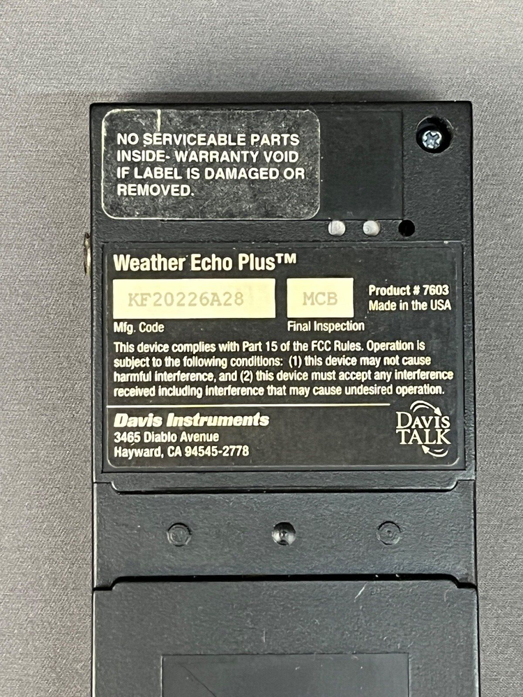 Davis Weather Station Weather Echo Plus Control Display Unit For Vantage Pro (1E