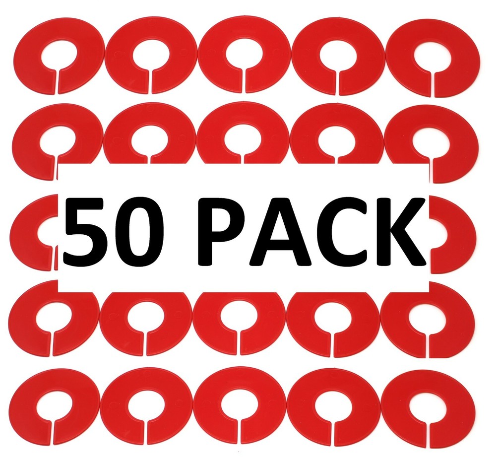 Red Round Plastic Blank Rack Size Dividers - Multi-pack