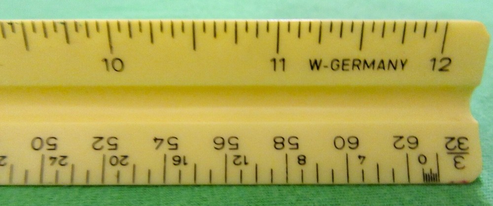 Vintage Triangle Architect Ruler Made in West Germany