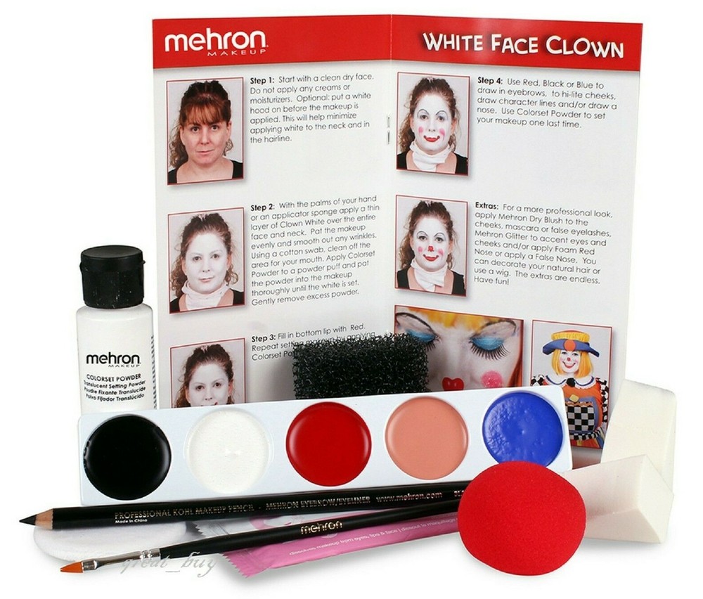 MEHRON MAKEUP_PROFESSIONAL MAKEUP KIT_CHARACTER MAKEUP KIT (CLOWN)