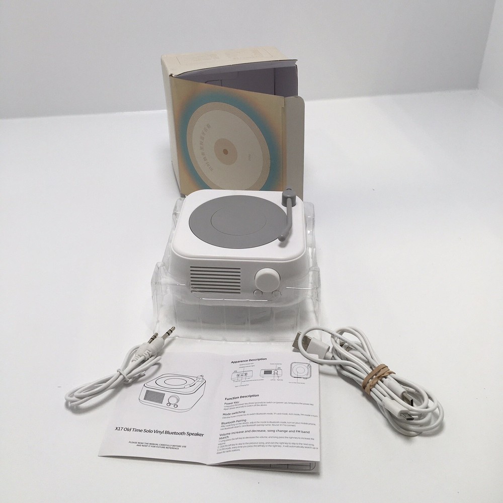 X17 Old Time Solo Vinyl Bluetooth Speaker Open Box