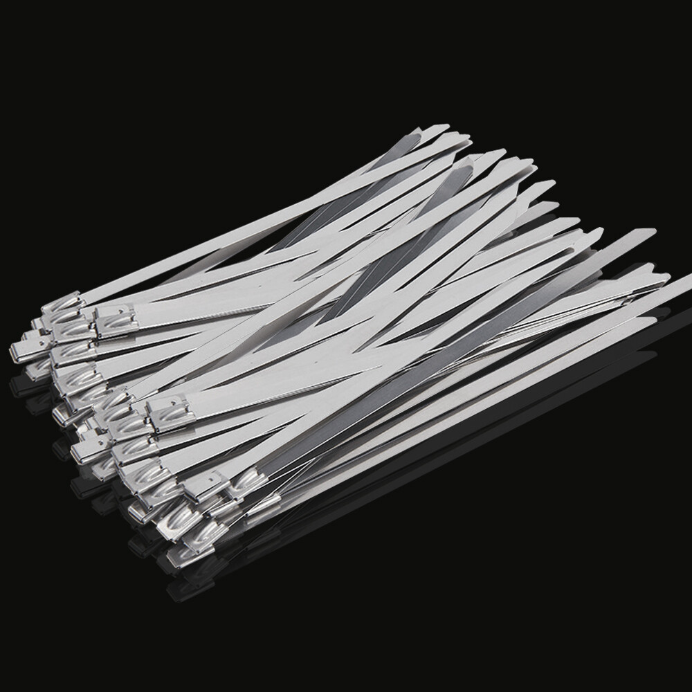 500Pcs 16" Stainless Steel Self Locking Cable Ties Durable for Mining Electrical
