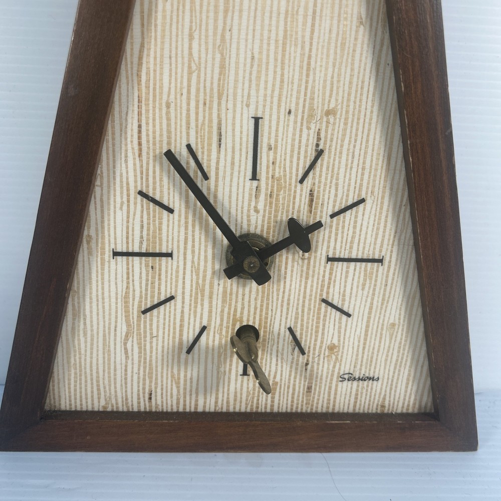 Rare MCM Triangle Sessions Wall Clock Made In Germany. Non-Working.