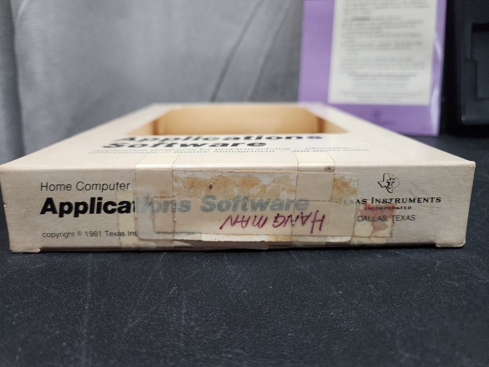 TI99-4a Home Computer Hangman Command Module Rare CIB Complete In Box