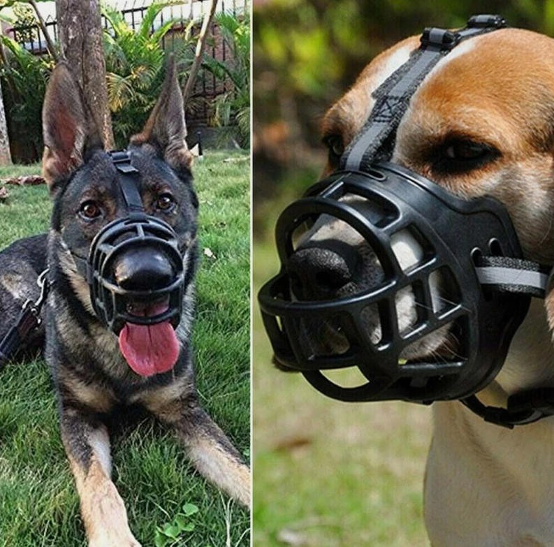 Strong Basket Lightweight & Durable Silicone Breathable Adjustable Dog Muzzle