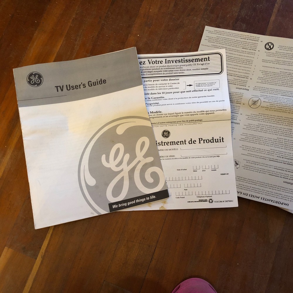 Vtg GE TV User's Guide + Extras