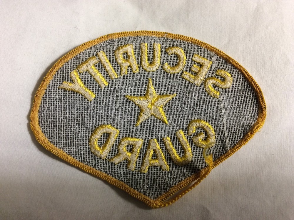 Vtg Security Guard Patch