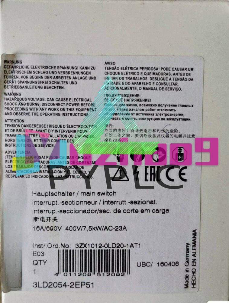 1 PCS FOR  Isolating Switch 3LD2054-2EP51