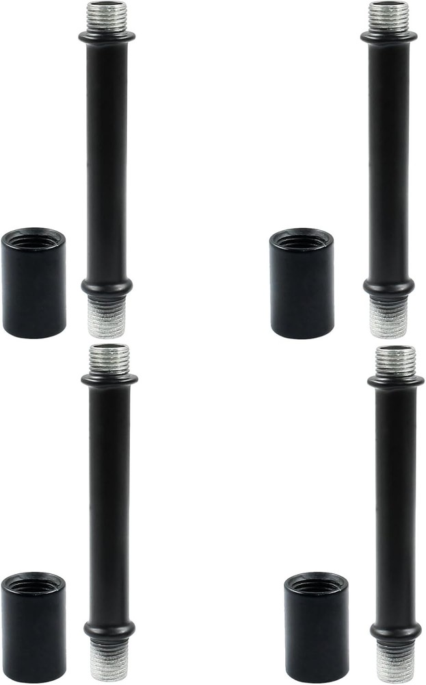 80mm Black Double End Straight Pipe Lamp Stem Kit - Easy Install, Durable, Fl...
