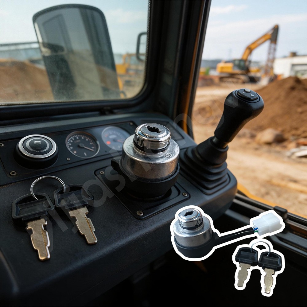 Agrotk Ignition Switch Key Switch for H15R Mini Excavator Attachment