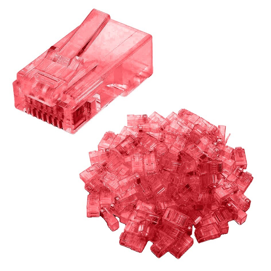 CAT6 RJ45 Connector Network Cable Modular Plug UTP End Pass Through 8P8C EZ Lot