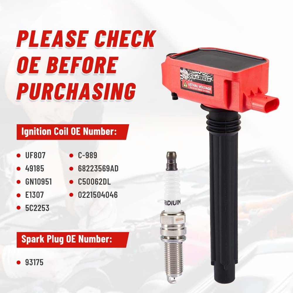 6 Pack Ignition Coil + 6 Spark Plug For 3.6L 2011-2025 Chrysler Dodge Jeep Ram