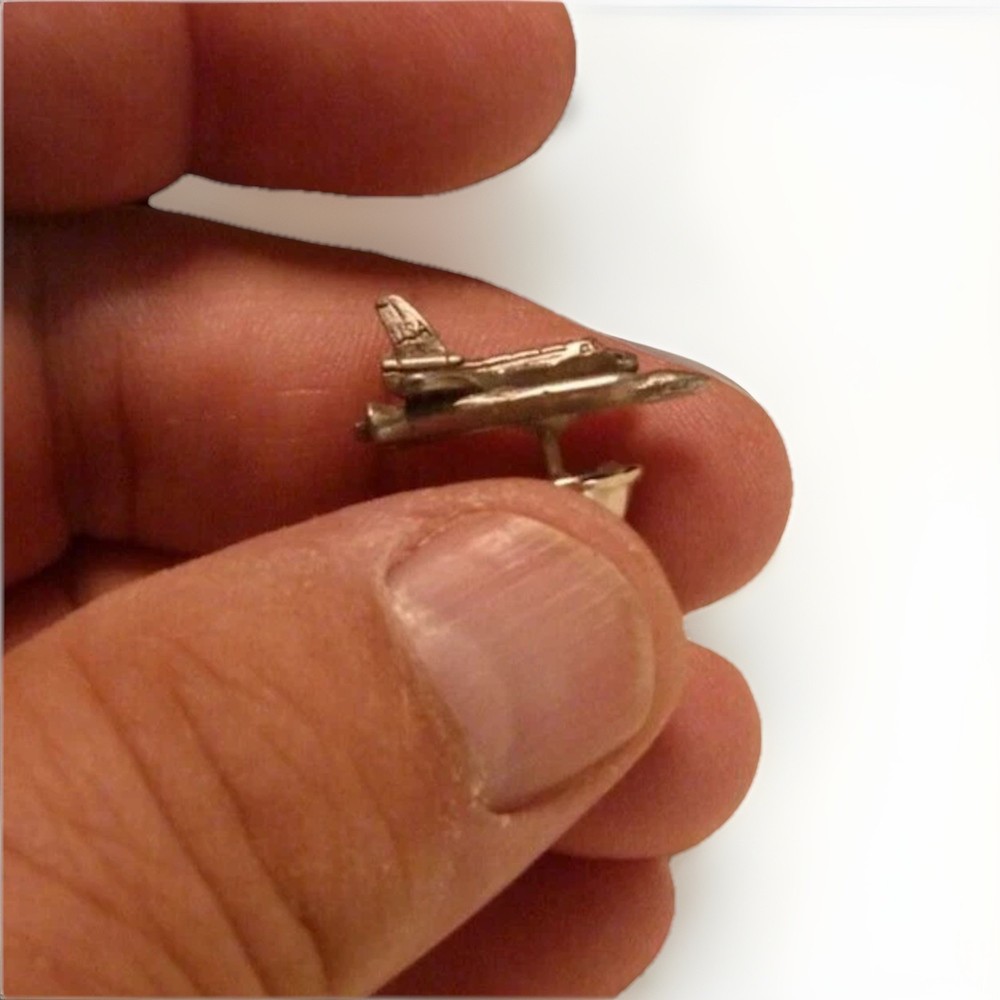 NASA Space Shuttle Carriers Silver Plated 3D Lapel Pin