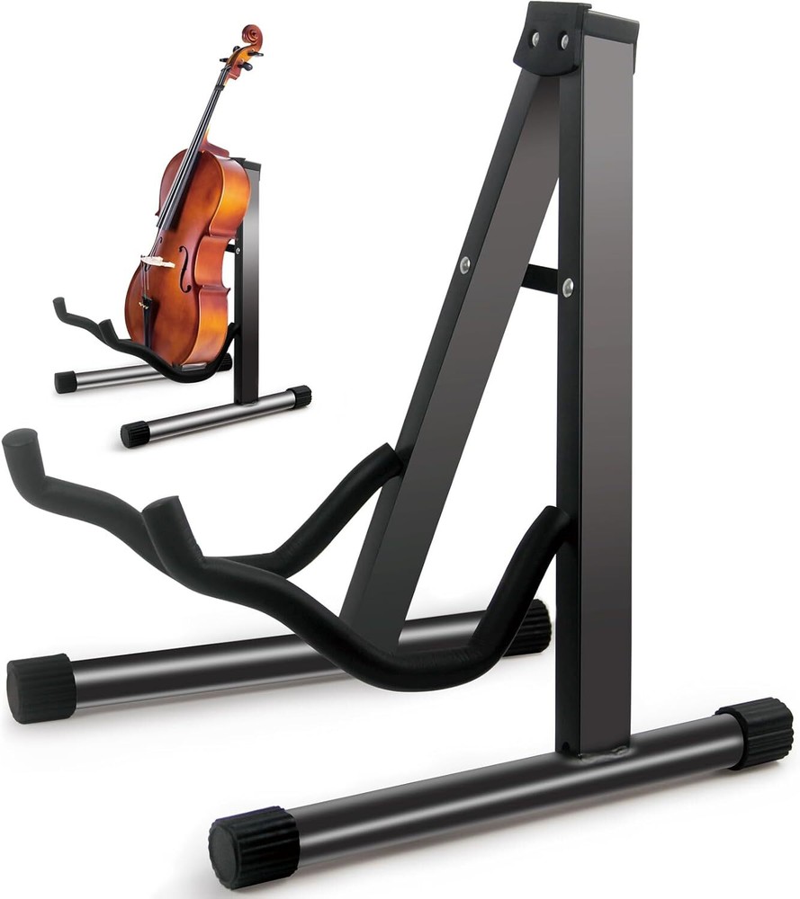 Cello Stand,A-Frame Folding Violin Support Stand,Cello Holder for 1/8-4/4 Cel...