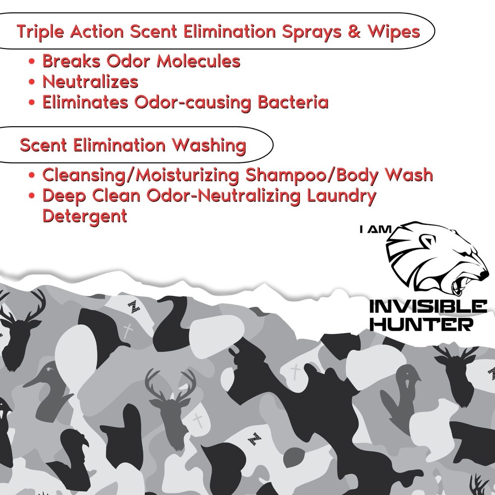 Invisible Hunter Scent Elimination Shampoo/Body Wash, 16oz