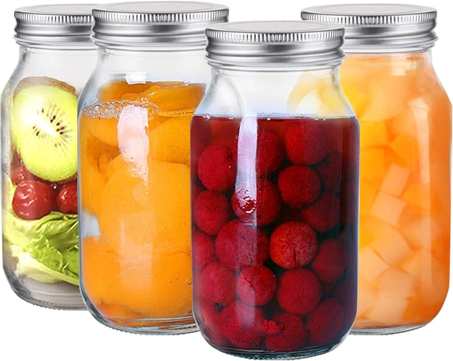 12 Pack 24 Oz Glass Canning Jar WITHOUT lids