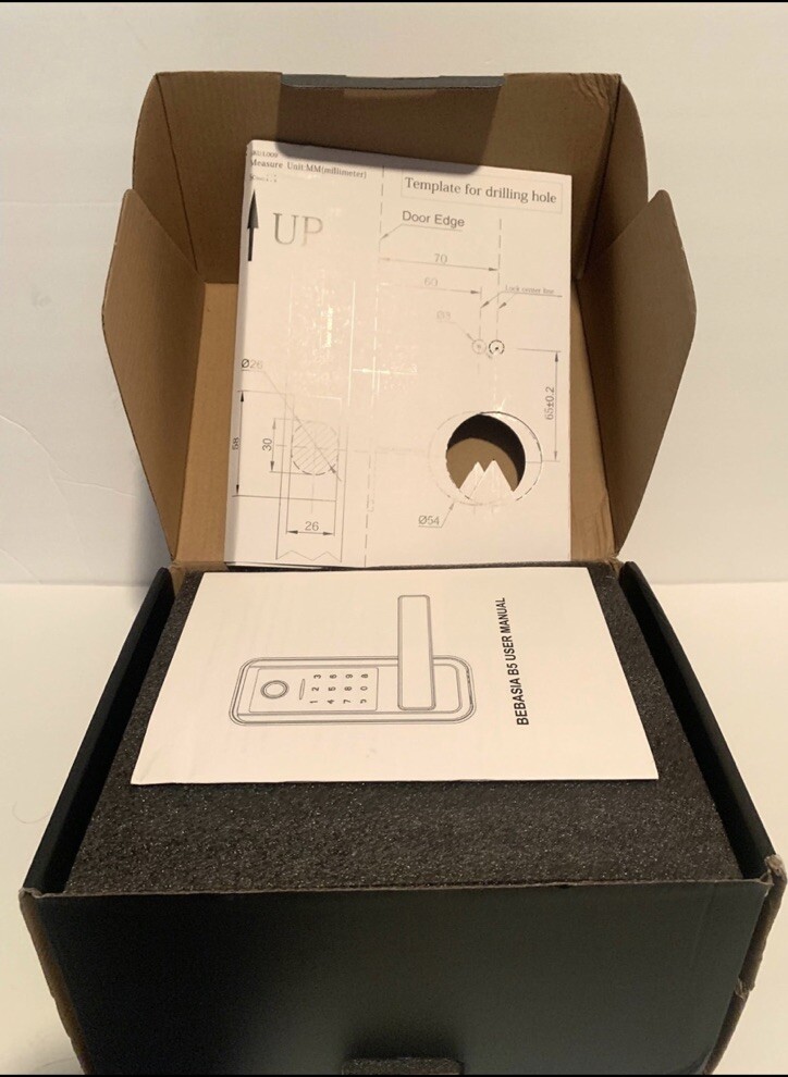 BEBASIA Fingerprint Lock, Keyless Entry Door Lock Digital Free App, Fobs, Code