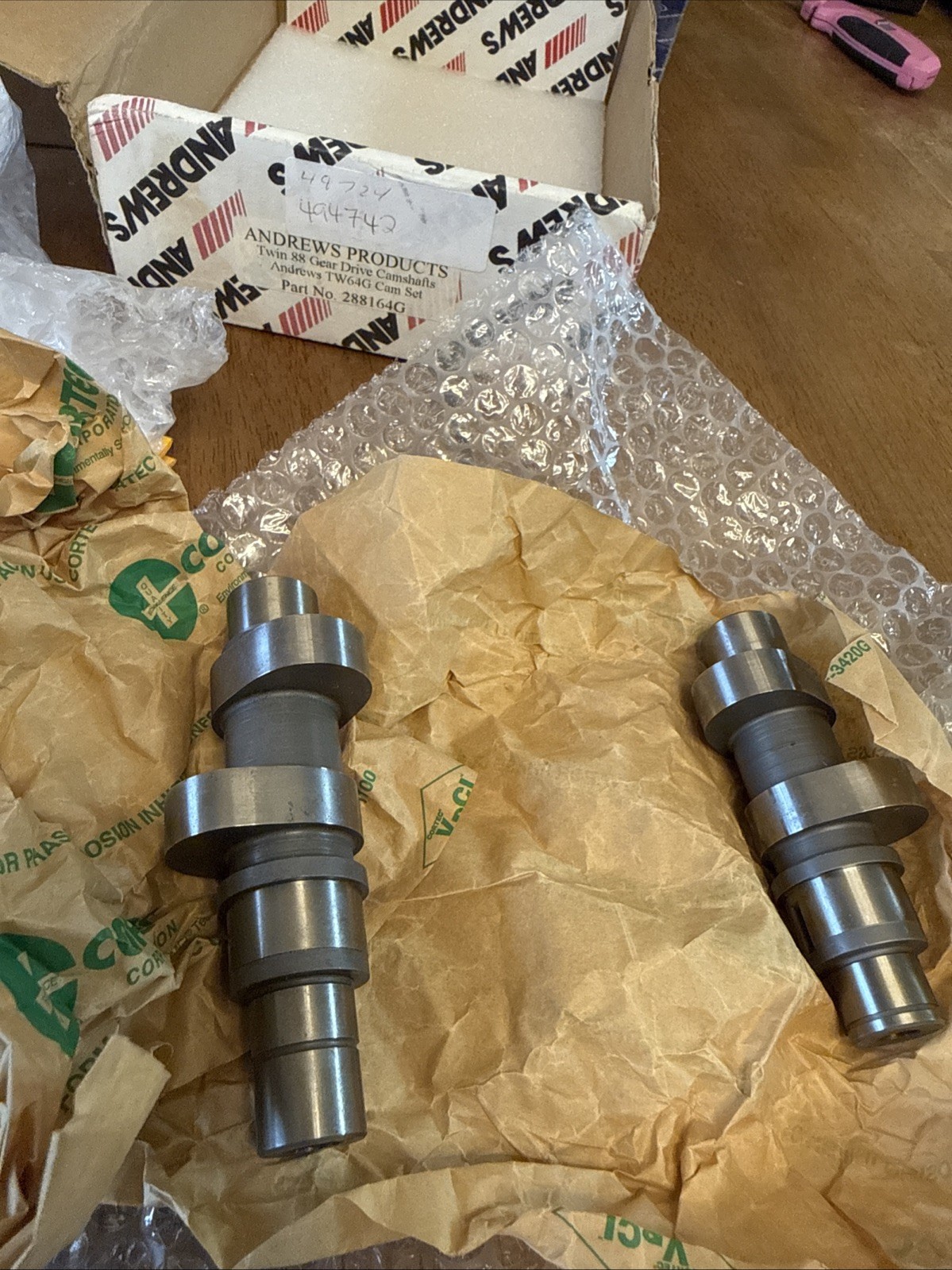 Andrews 01-06 Harley Twin Cam 88 Gear Drive TW64G Cams Set 288164G