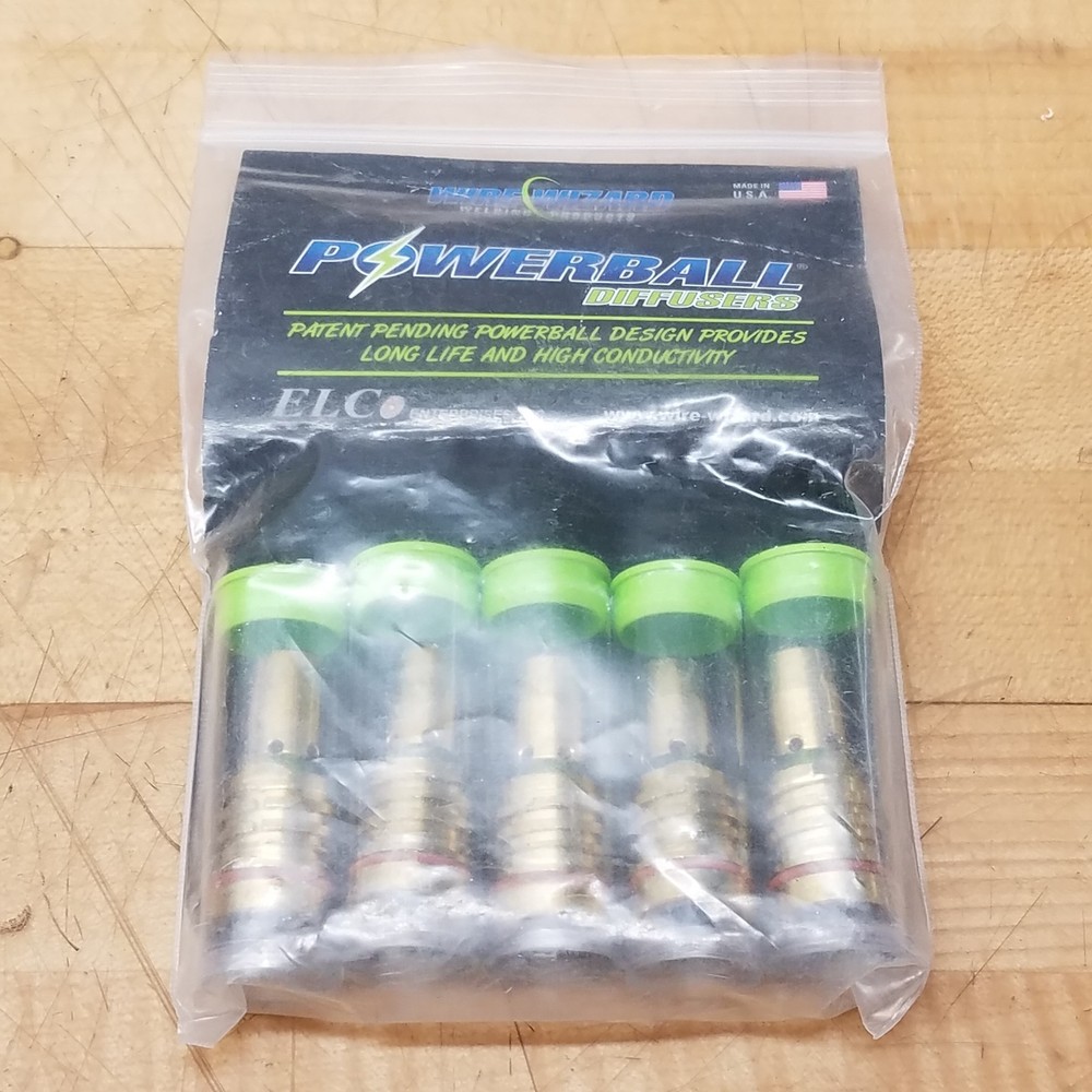 Wire Wizard WTP-ELD-PB-1 PowerBall Gass Diffuser, Thread-On, for 9mm Contact Tip