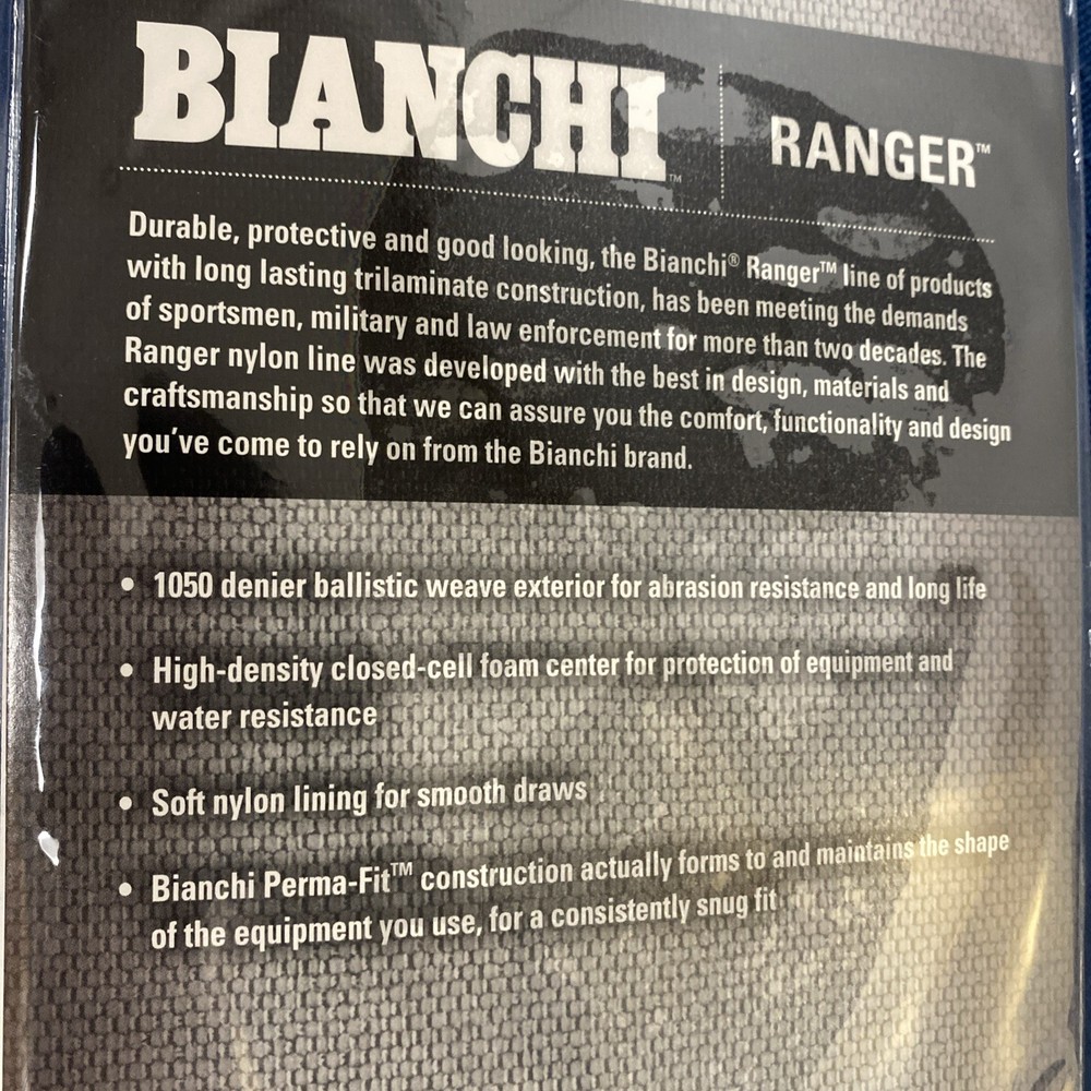 Flashlight Ring Bianchi Model 7409K Ranger Black Nylon Web.