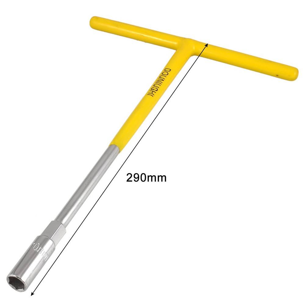 10mm Rubber Coated T Handle Yellow Hex Hexagon Socket Wrenches Spanner