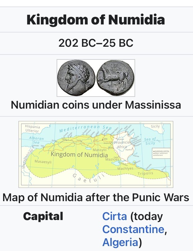 Numidian Empire Coin 208BC-118BC Punic War NGC Genuine Ancient Carthage Era