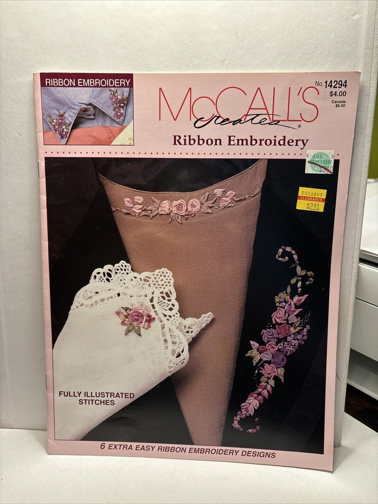 McCall’s Creates Ribbon Embroidery Leaflet #14294 1994