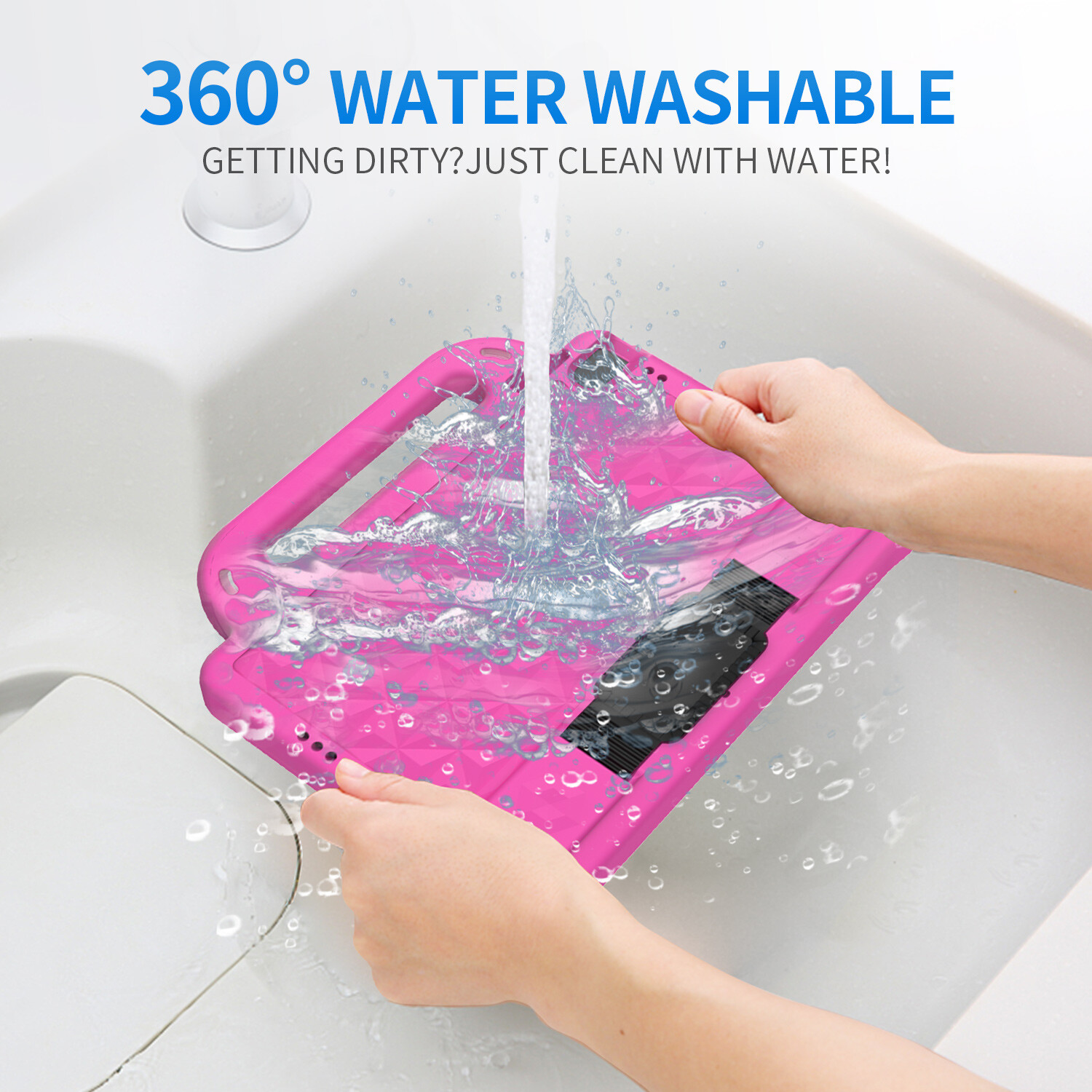 For iPad 9th 8th 7th Air 1 2 3 Mini Kids Safe Waterproof EVA Tablet Case Cover