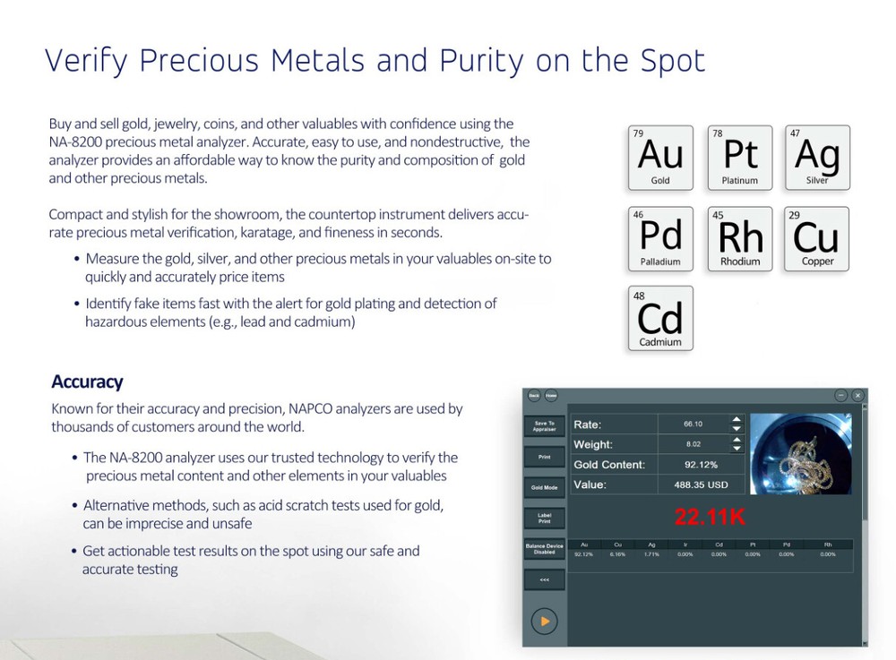 Automatic Gold Purity XRF Analyzer Meter Platinum Silver Content Test Machine