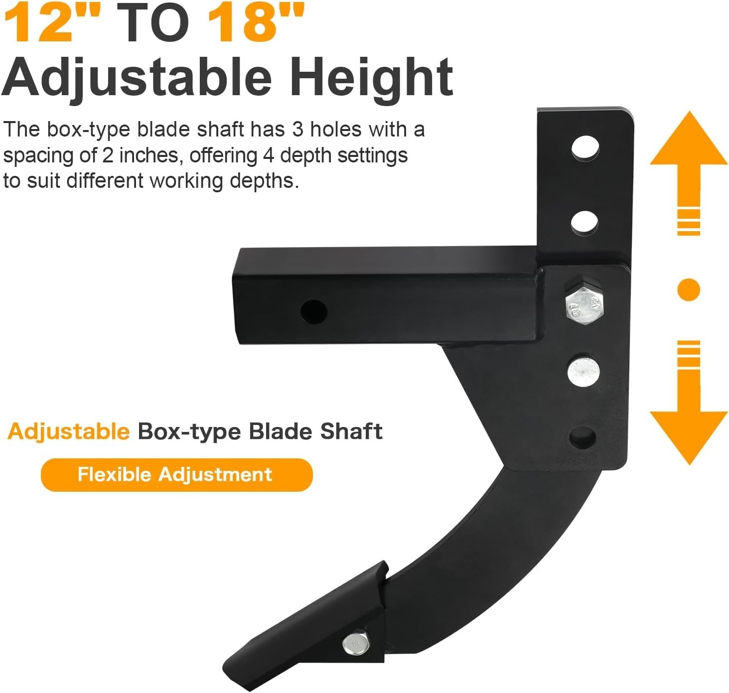 Hitch Mounted Ripper W/ Adjustable Shank Plow for ATV/UTV Tractor W/ 2" Receiver