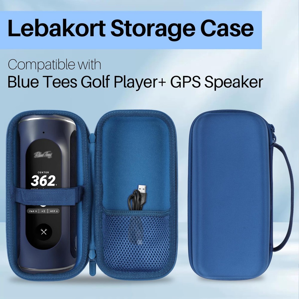Hard Case Compatible with Blue Tees Golf Player+ GPS Speaker (Navy Case)