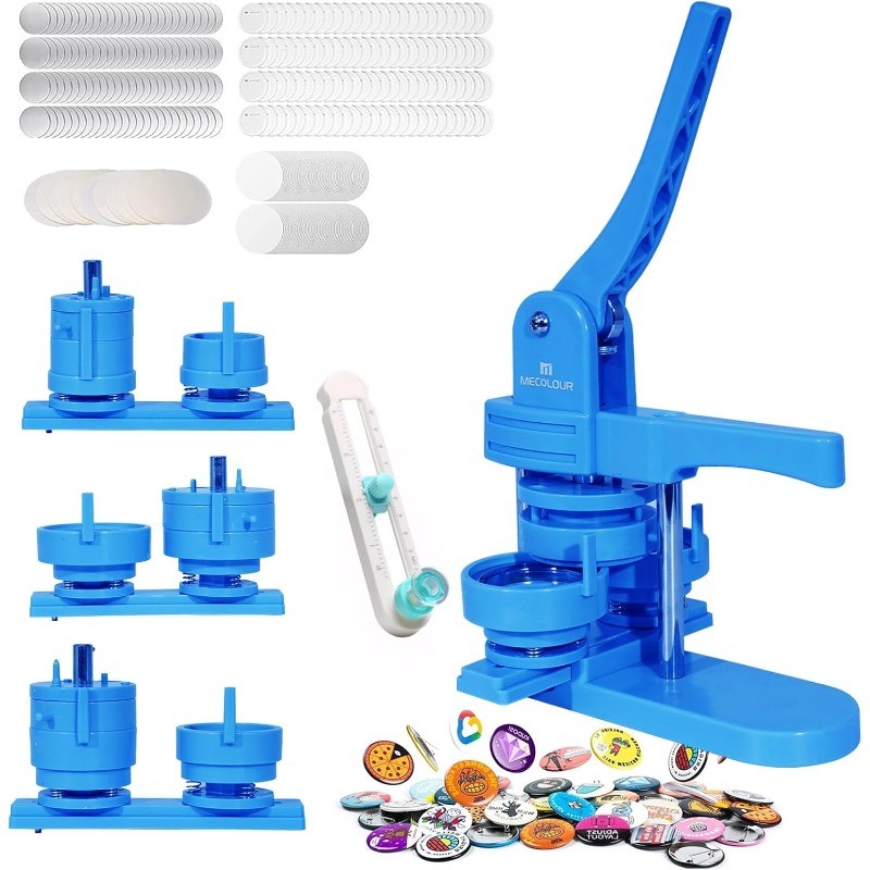 Button Maker Machine Multiple Sizes 1.26+1.73+2.28 inch Pin Maker Machine