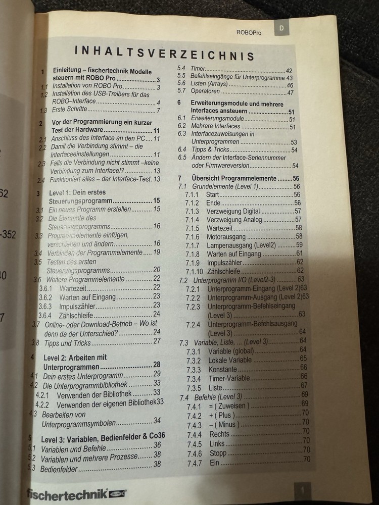 fischertechnik ROBO Pro Software Handbook+CD