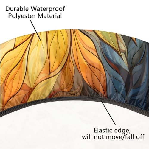 Round Fitted Tablecloth with Elastic Edge, Abstract 42" (Round) Abstract Tree