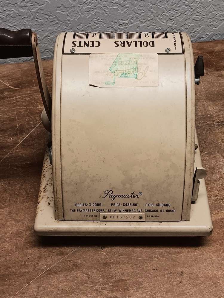 Vintage Paymaster Series X-2000 UNTESTED