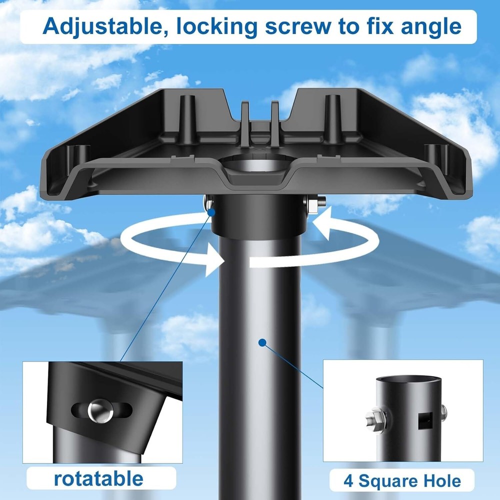 Solid and Adjustable Starlink Mount: Wall/Roof Compatible with Accessories