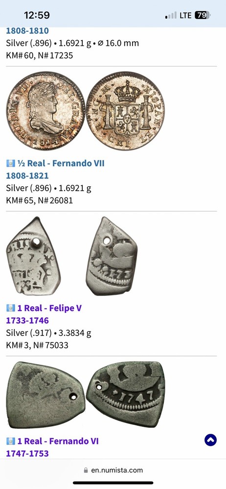 1747-1753 Phillip IV 1 Real Coin